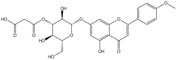 金合歡素-7-O-(3''-O-丙二酸單酰)-β-D-葡萄糖苷 | CAS 1588563-85-2