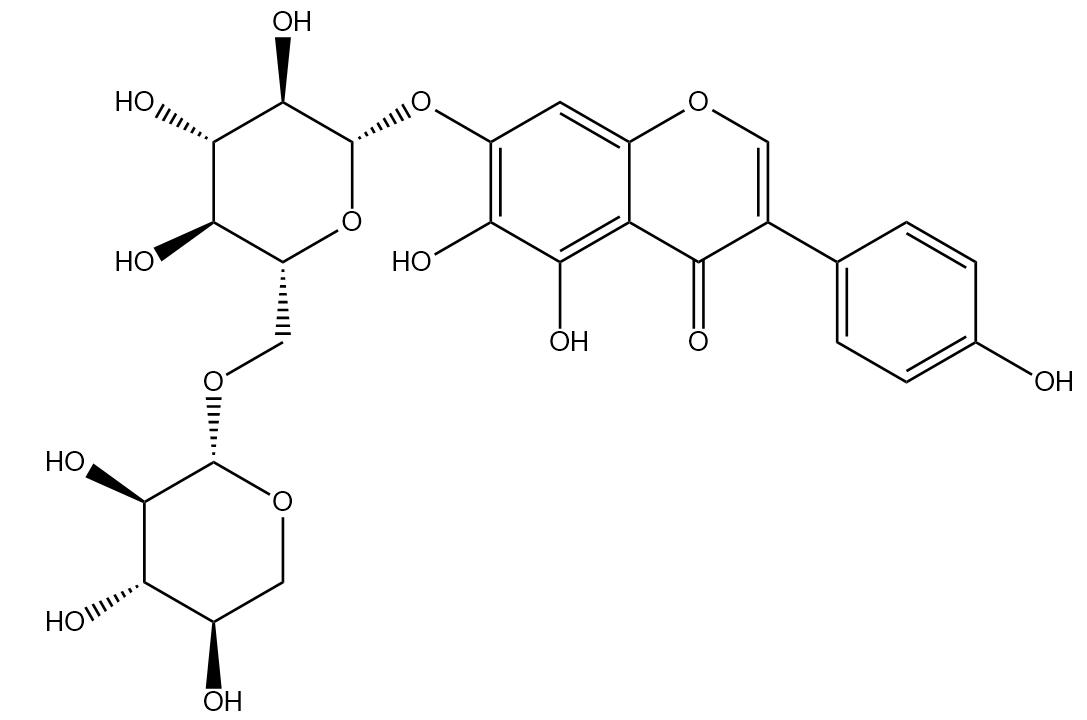 6-羥基染料木素-7-O-β-D-木糖-(1→6)-β-D-葡萄糖苷